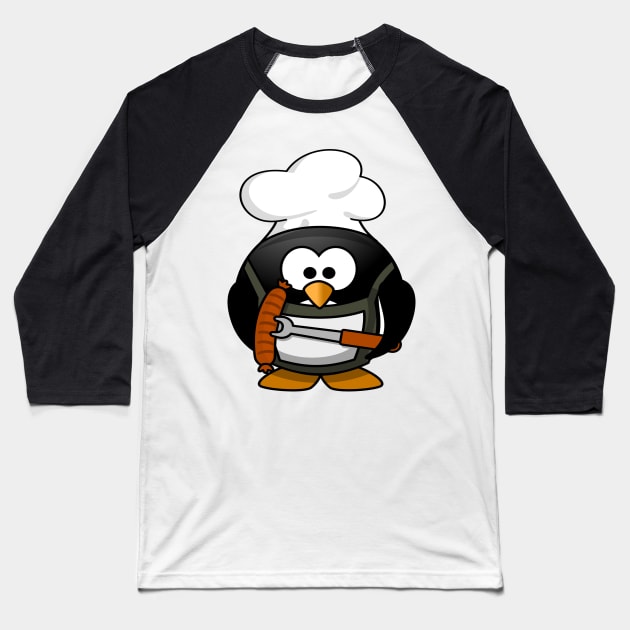 Penguin chef Baseball T-Shirt by Totallytees55